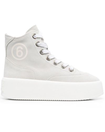 MM6 by Maison Martin Margiela Number Logo 40mm High-top Trainers - White