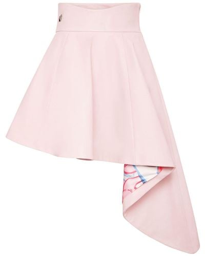 Philipp Plein Asymmetrische Rok - Roze