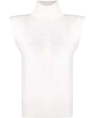 FEDERICA TOSI Sleeveless Roll-neck Sweater - White