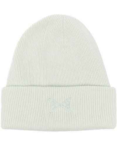 Barrie Embroidered-logo Knit Beanie - White