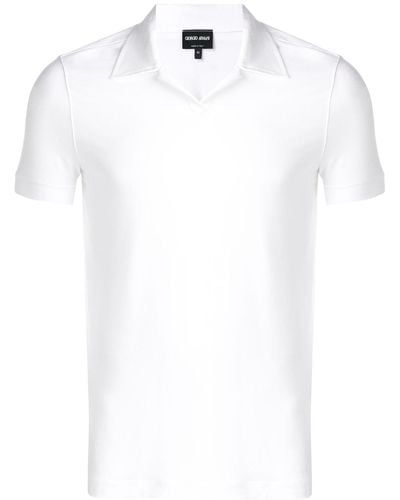 Giorgio Armani Short-sleeve Polo Top - White