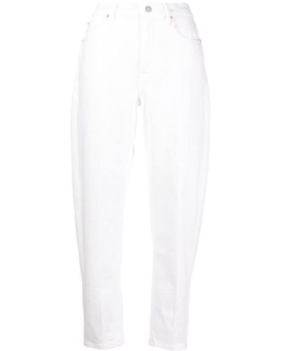 Polo Ralph Lauren Jean en coton à taille haute - Blanc