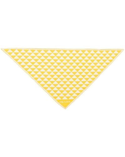 Prada Schal mit Print - Gelb