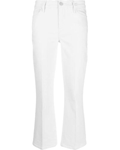 FRAME Le Crop Mini Boot Bootcut Jeans - White