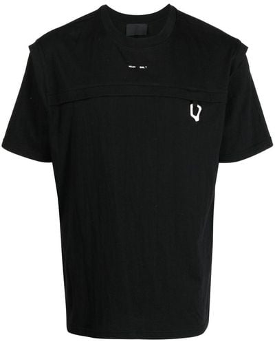 HELIOT EMIL Camiseta con logo y cuello redondo - Negro
