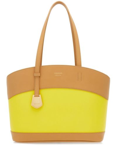 Ferragamo Small Charming Tote Bag - Yellow