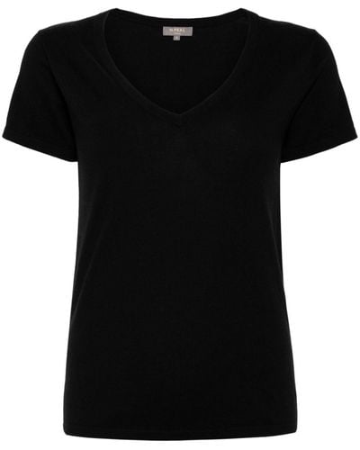 N.Peal Cashmere Fine-knit T-shirt - Black
