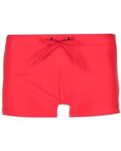DIESEL Bmbx-brad Logo-print Swim Shorts - Red