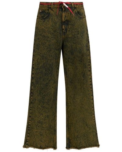 Marni Mid-rise Wide-leg Jeans - Green