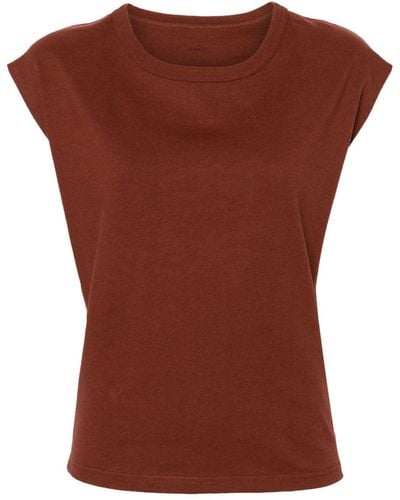 Lemaire Cap Sleeve T-Shirt - Rosso