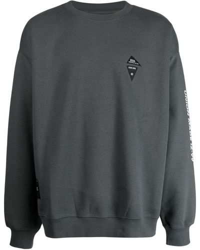 Izzue Logo-print Crew-neck Sweater - Gray