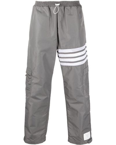 Thom Browne Trousers With Logo - Grey