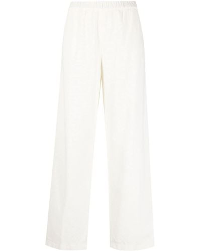 Aspesi Corduroy Elasticated-waistband Pants - White