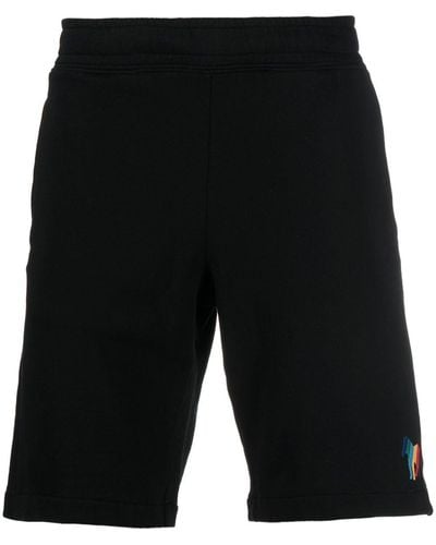 Paul Smith Embroidered-logo Bermuda Shorts - Black