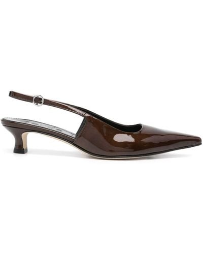 Aeyde Catrina 55mm leather pumps - Braun