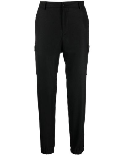 Karl Lagerfeld Leisure Cargo-pockets Tapered Trousers - Black