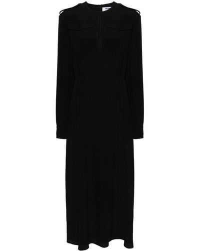 MSGM Maxi-jurk Met Pofmouwen - Zwart