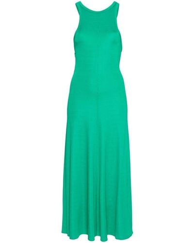 Forte Forte Chic Viscose Ribbed Dress - Green