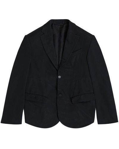 Balenciaga オーバーサイズ シングルジャケット - ブラック