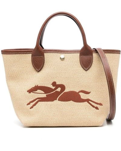 Longchamp Petit sac cabas Le Panier Pliage - Neutre