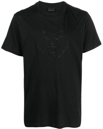 Billionaire Embroidered-motif Cotton T-shirt - Black