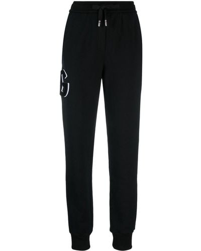 Dolce & Gabbana Pantalones de chándal pitillo con cordones - Negro