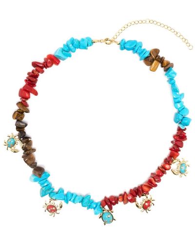 Eshvi Halskette mit Meerestieren - Blau