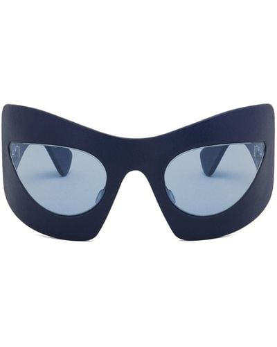 Marni Karakum Sonnenbrille mit eckigem Gestell - Blau