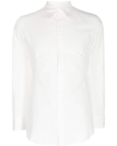 Y's Yohji Yamamoto Long-sleeve Cotton-blend Shirt - White
