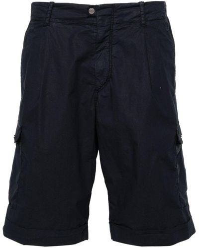 Herno Straight-leg Cotton Cargo Shorts - Blue