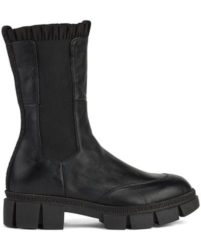 Karl Lagerfeld Aria Leather Boots - Black