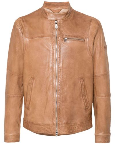Peuterey Saguaro Leather Jacket - ブラウン