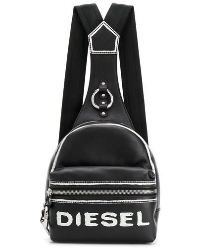 DIESEL Logo Print Mini Backpack - Black