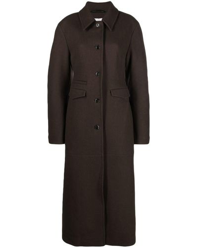 Nanushka Brogan Wool-blend Coat - Black