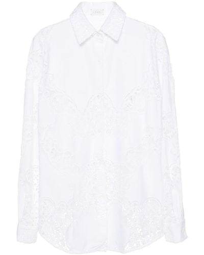 Magda Butrym Panelled guipure-lace shirt - Bianco