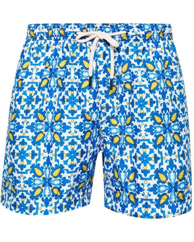 Peninsula Cala Felce Drawstring Swim Shorts - Blue