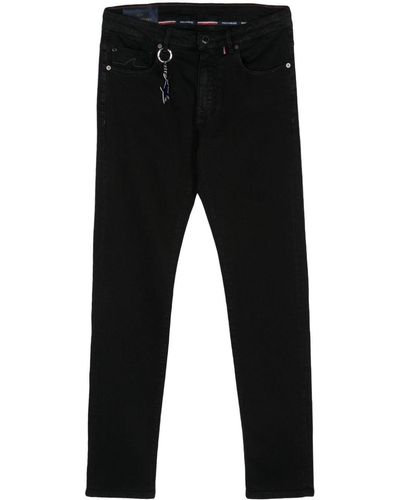 Paul & Shark Decorative Stitching Straight-leg Jeans - Black