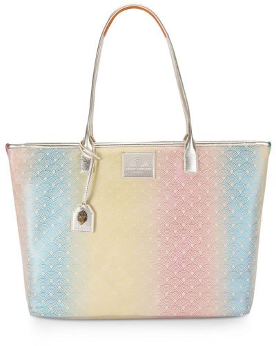 Kurt Geiger Large Pimlico Canvas Tote Bag - White