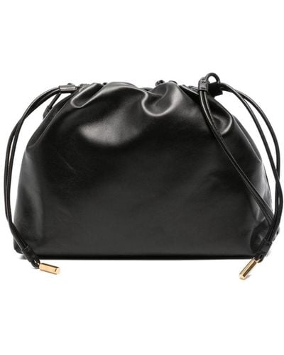 The Row Angy Leather Cross Body Bag - Black