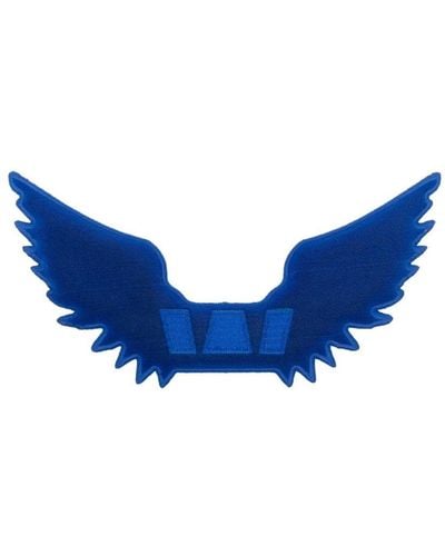 Walter Van Beirendonck Patch mit Flügel-Motiv - Blau