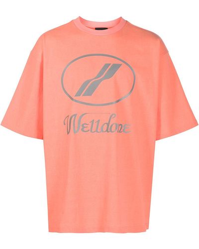 we11done オーバーサイズ Tシャツ - オレンジ