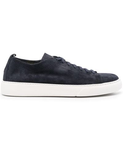 Henderson Panelled Suede Trainers - Blue