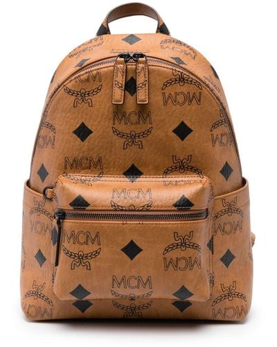 MCM Small Stark Backpack - Brown