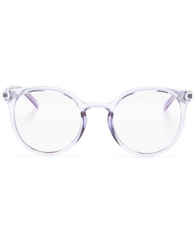 Dolce & Gabbana モノグラム ラウンド眼鏡フレーム - パープル