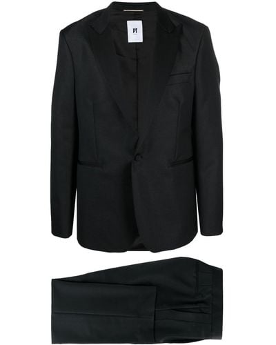 PT Torino Single-breasted Wool-blend Blazer - Black