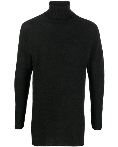 Masnada Fine Knit Roll-neck Sweater - Black