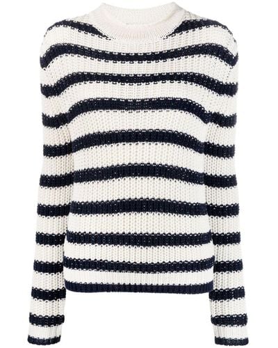 Ralph Lauren Collection Striped Knitted Sweater - Blue
