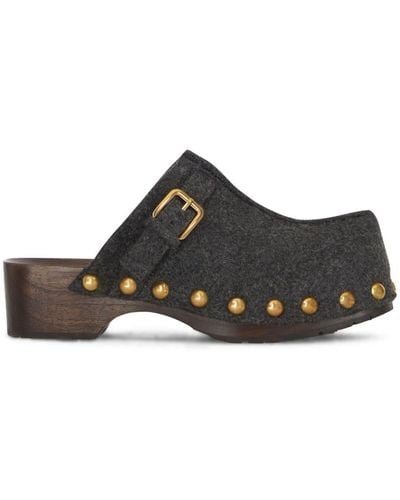 Etro Studded Street Style Wool Sandals - Brown
