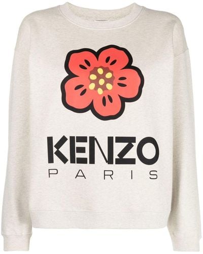 KENZO Sweatshirt mit Logo-Print - Weiß