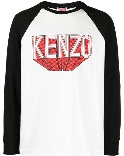 KENZO Camiseta con logo estampado - Negro